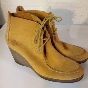 Timberland Monogram Wallaby Wedged Platform Ankle